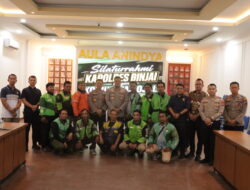 Kapolres Binjai Rajut Kebersamaan Bersama Komunitas Ojek Online Kota Binjai