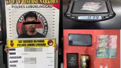 Satnarkoba Polres Lubuk Linggau Ungkap Kasus Narkoba,Sita dua paket sabu BB 0,79 gram,Satu Tersangka di Amankan