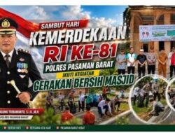 Sambut HUT RI ke-81, Polres dan Kemenag Pasaman Barat Gelar Gerakan Bersih Masjid