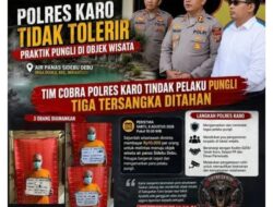 Tim Cobra Polres Karo Tindak Pelaku Pungli di Kawasan Objek Wisata Air Panas Sidebu Debu, Tiga Tersangka Ditahan
