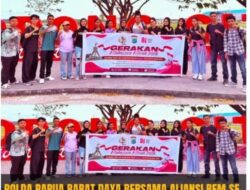 Polda Papua Barat Daya bersama Aliansi BEM Se-Sorong Raya  Gelar Gerakan Mahasiswa Merah Putih dalam rangka  Sambut dan meriahkan HUT ke-81
