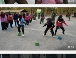 Prajuti Yonif TP 449/SH Larut Dalam Kecerian Lomba 17-an Bersama Warga