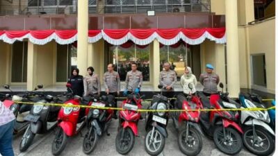 Polresta Pontianak rilis ungkap kasus komplotan curanmor di 11 lokasi