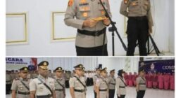 Kapolres Langkat Pimpin Sertijab Kabag SDM, Kasat dan Kapolsek