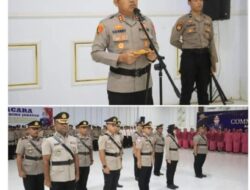 Kapolres Langkat Pimpin Sertijab Kabag SDM, Kasat dan Kapolsek