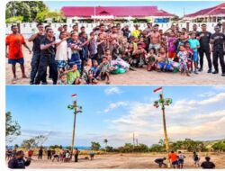 Semarak HUT ke-81 RI, Satbrimob Polda Papua Barat Daya Perkuat Kemitraan dengan Masyarakat melalui Lomba Panjat Pinang