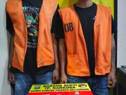 Aksi dua pria yang diduga hendak Edarkan Narkotika jenis Sabu di wilayah Lubuk Pakam berakhir di tangan personel Satresnarkoba