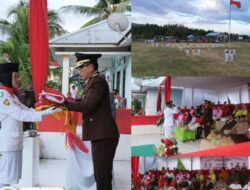 Husain Harun, S.H. Pimpin Upacara Penurunan Bendera HUT RI ke-81 di Lamala, Wujud Sinergi Forkopimcam