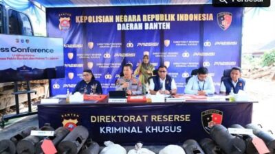Polda Banten Bongkar Tambang Ilegal di 6 Lokasi, 7 Tersangka Ditahan