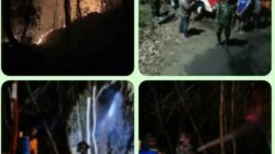 Kobaran Api Hanguskan Lahan di Gunung Gandul, Regu Pemadam Kodim 0728/Wonogiri Bergerak Cepat