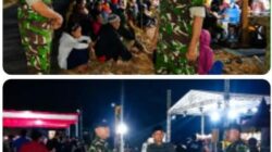 Patroli Malam, Anggota Koramil Paranggupito Pantau Keamanan Pertandingan Bola Voli