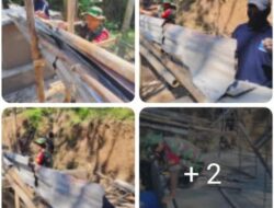 Babinsa Karanggede Turun Langsung, Dukung Percepatan Pembangunan Jembatan Perintis Garuda