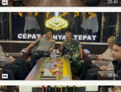 Perkuat Sinergitas TNI-Polri, Kapolres Binjai Bersama PJU Silaturahmi ke Mako Yonif Raider 100/PS
