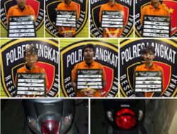 Tujuh Pelaku Curas Ditangkap Polres Langkat, Dua Sajam dan Dua Motor Turut Diamankan