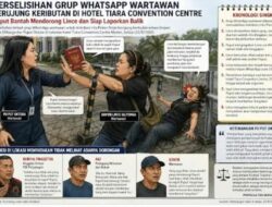 Perselisihan Wartawan di Grup WhatsApp  Berujung Keributan di Hotel Tiara Convention Centre