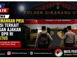 Petugas Polsek Cikarang Utara Amankan Seorang Pria Terkait Ajakan Demonstrasi