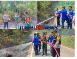 Cegah Karhutla, Polsek Lengkiti Bersama Muspika Intensifkan Patroli di Jalur Baturaja–Muara Dua