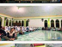 Sinergi dan Lantunan Sholawat, Pos Kotis Satgas Yonarmed 13/Nanggala Peringati Maulid Nabi Muhammad SAW di Masjid Besar Nurul Hudud