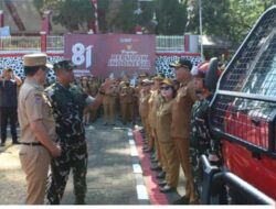 Cek Kesiapan Personel dan Sarpras, Kodim 1310/Bitung dan Forkopimda Minahasa Utara, Gelar Apel Pasukan Kesiapsiagaan Penanggulangan Karhutla