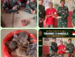 Gencarkan Komsos dan Edukasi Hukum, Satgas Pamtas Yonarmed 13/Nanggala Terima Penyerahan Sukarela 600 Gram Sisik Trenggiling dari Warga Perbatasan