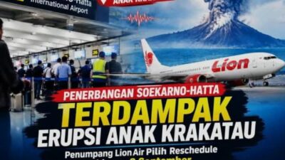 Penerbangan Soekarno-Hatta Terdampak Erupsi Anak Krakatau, Penumpang Lion Air Pilih Tunda Keberangkatan 