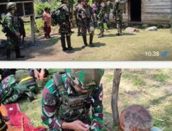 Satgas Pamtas Kewilayahan RI-PNG Yonif 645/Gty Pos Napua Laksanakan Kegiatan Pelayanan Kesehatan di Distrik Napua