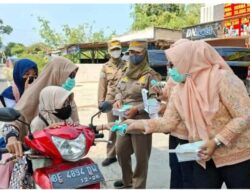 DWP Lampung Selatan Gelar Pembagian Masker Gratis, Edukasi Warga Perkuat Perlindungan Dari Abu Vulkanik Anak Krakatau