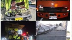 Truck Bermuatan Barang Tabrak Tronton di Tol KM 54.700 Sergai, Tiga Orang Tewas