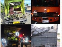 Truck Bermuatan Barang Tabrak Tronton di Tol KM 54.700 Sergai, Tiga Orang Tewas