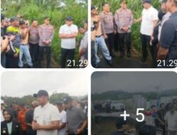 Gubernur Sumut Bersama Kapolres Binjai dan Plt. Bupati Langkat Tinjau Jalan Longsor di Desa Telagah