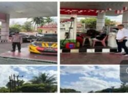 Polsek Sinjai Selatan Polres Sinjai, Tertibkan Antrian Depan SPBU Alenangka, Pengaturan Lalin dan Antisipasi Kemacetan