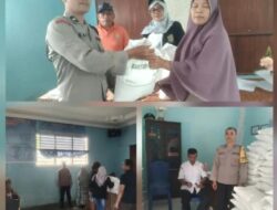 Bhabinkamtibmas Polsek Siantar Barat Monitoring Distribusi Banpang Beras Kepada Warga Kelurahan Sipinggol Pinggol 