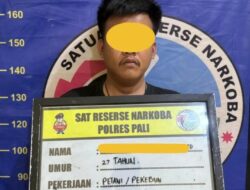 Satres Naekoba Polres Penukal Abab Lematang Ilir (PALI) Tangkap Seorang Pria berinisial RB (28) yang diduga terlibat dalam Peredaran Narkotika jenis Sabu