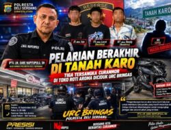 Tiga Pelaku Curanmor Roti Aroma Diciduk URC Bringas Polres Deli Serdang di Tanah Karo