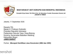 MAKMI Laporkan Dugaan Monopoli Sertifikasi Jasa Konstruksi kepada Presiden Prabowo