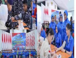 Koarmada III Ikuti Vicon Donor Darah dalam Rangka HUT ke-81 TNI