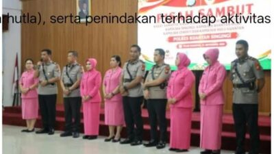 Kapolres Kuansing Pimpin Kenal Pamit Tujuh Pejabat di Aula Sanika Satyawada