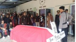 Polres Tanjungbalai Gelar Upacara Pemakaman Tradisi Kepolisian Untuk Almarhum AIPDA Jon Aries Siagian 