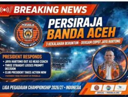 Persiraja Kalah Beruntun, Dekgam  Segera Copot Jaya Hartono dari Kursi Pelatih