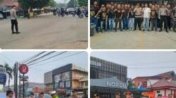 Polres Landak Amankan Riding Komunitas Motor Anniversary 1 Tahun Caffe Nordu