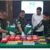 Satgas Pamtas RI – Malaysia Yonarmed 19/Bogani Serahkan 16,4 Kg Sabu ke BNNP Kalbar