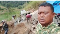 Dandim 0206/Dairi Letkol Arm Denni Andika Wardana, S.H., M.I.P., melalui Danramil 07/Salak Kapten Inf A.F. Sagala ,Pembangunan Jembatan Beton Garuda merupakan Bagian dari Upaya  Perkuat Konektivitas  dan Buka Akses Masyarakat