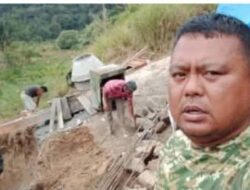 Dandim 0206/Dairi Letkol Arm Denni Andika Wardana, S.H., M.I.P., melalui Danramil 07/Salak Kapten Inf A.F. Sagala ,Pembangunan Jembatan Beton Garuda merupakan Bagian dari Upaya  Perkuat Konektivitas  dan Buka Akses Masyarakat