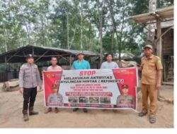 Pasang Spanduk Larangan, Polsek Batanghari Leko Perketat Pengawasan Ilegal Drilling dan Refine