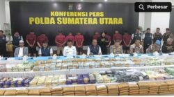 Poldasu Ungkap 244 KG Narkotika Jenis Sabu,9 Tersangka di Amankan