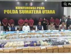 Poldasu Ungkap 244 KG Narkotika Jenis Sabu,9 Tersangka di Amankan