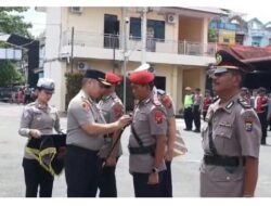 Kapolres Tebing Tinggi Pimpin Sertijab Kasat Resnarkoba, Kasat Samapta dan Kasi Hukum