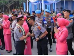 Upacara Serah Terima Pataka Polda Lampung serta Farewell and Welcome Parade