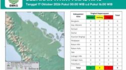 Setelah berada di level Berbahaya pada Jumat (16/10/2026) dan Sempat Membaik ke level Sedang, Sore ini Sabtu (17/10/2026) Kualitas Udara Kota Pekanbaru sekitarnya Kembali Hitam, Naik ke Level Berbahaya
