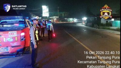 Satlantas Polres Langkat Gelar Patroli KRYD Malam Hari